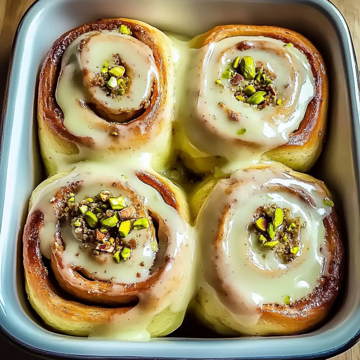 Pistachio Cream Cinnamon Rolls