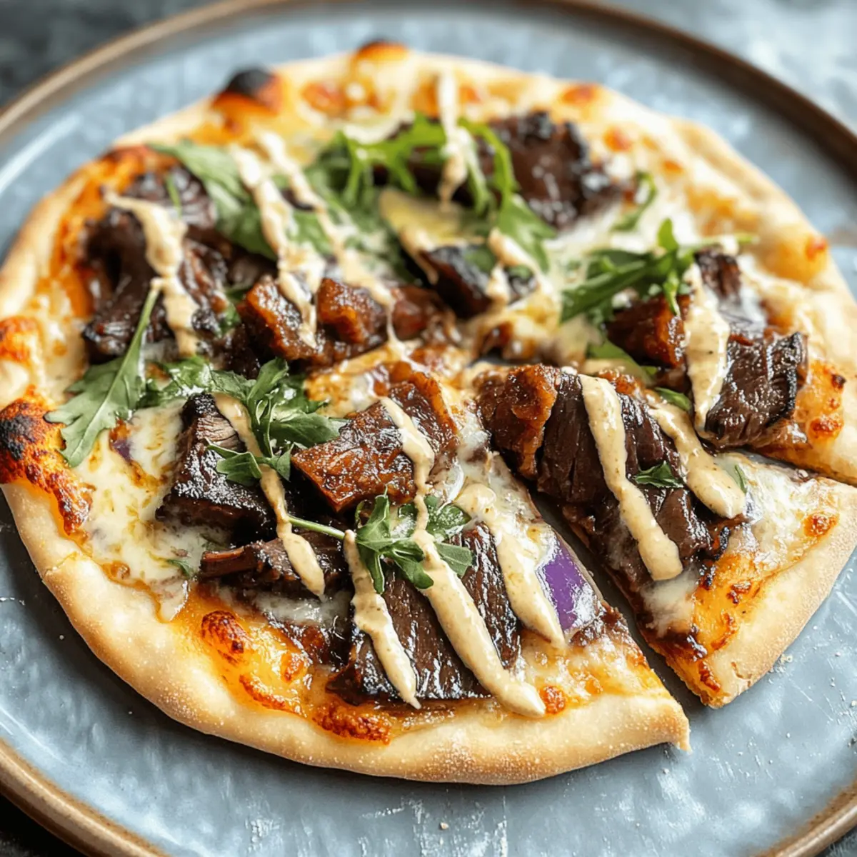 Unique Short Rib Pizza
