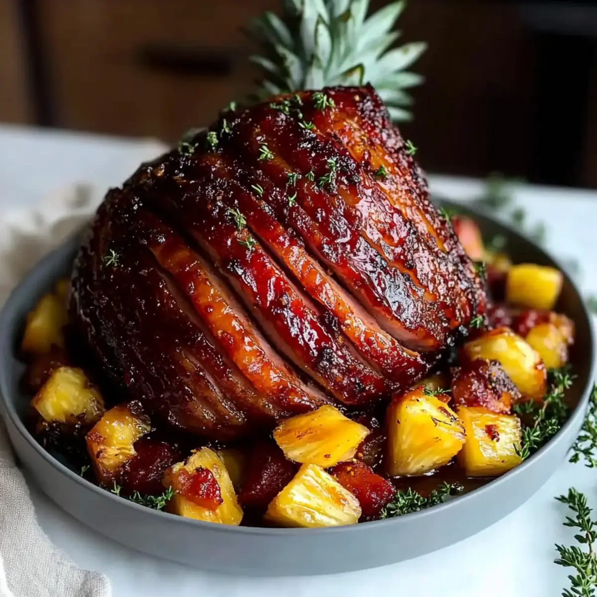 Chipotle Pineapple Glazed Ham