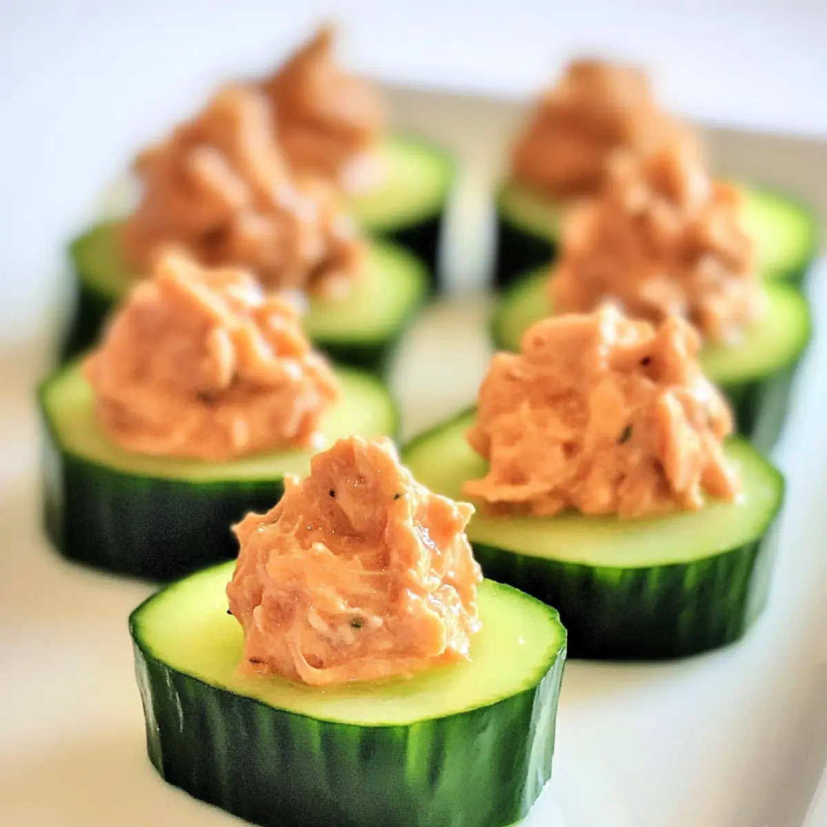 Spicy Tuna Cucumber Bites