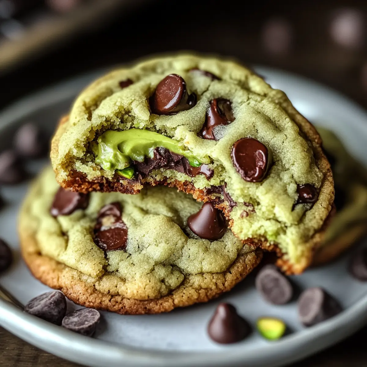 Pistachio Chocolate Chip Cookies