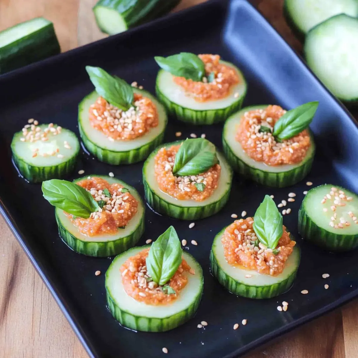 Crispy Cucumber Bites with Zesty Sun Dried Tomato Spread 4 149f951b f9ed 4d15 ba15 8973417a8584br d9rv7i