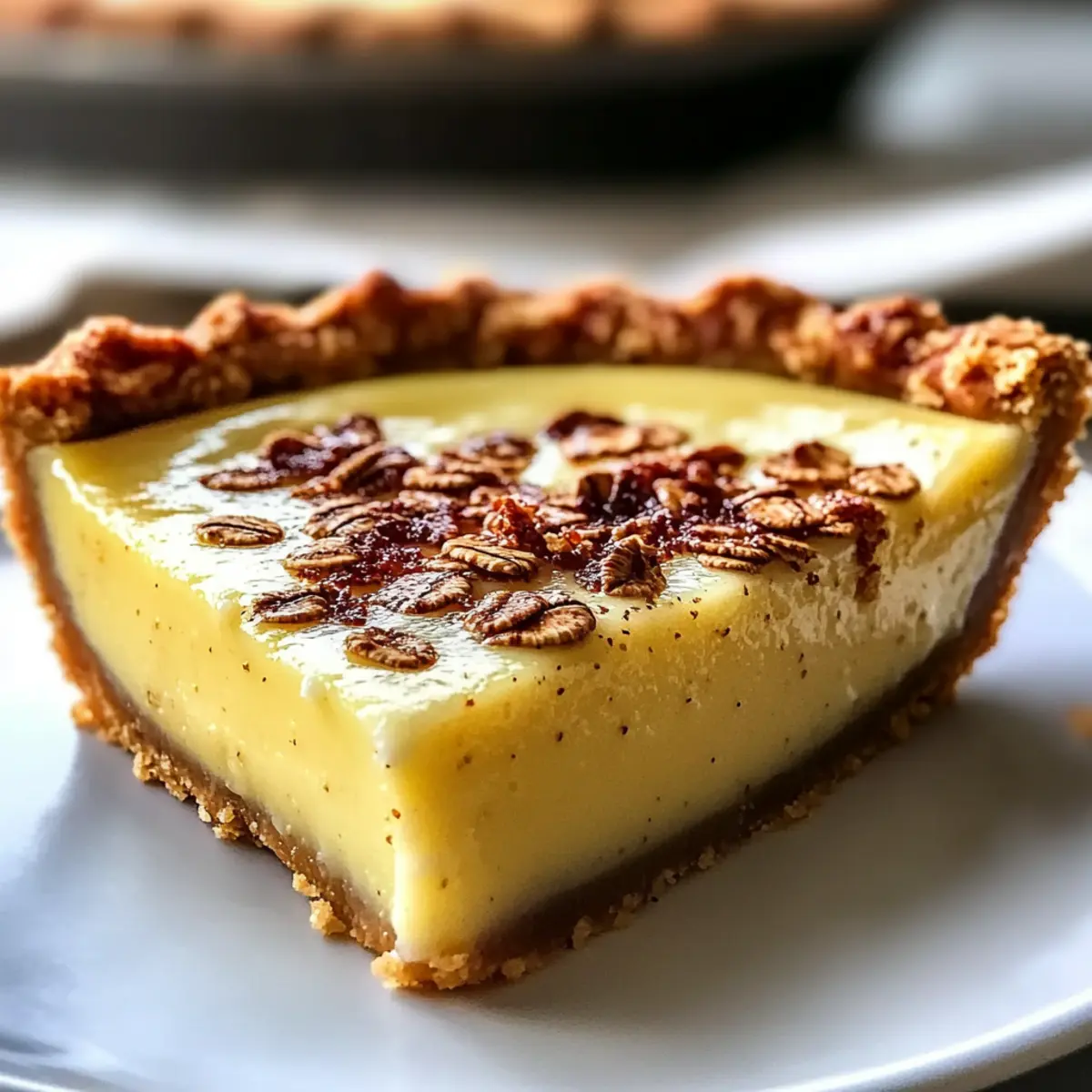 Egg Custard Pie with Oatmeal Crust