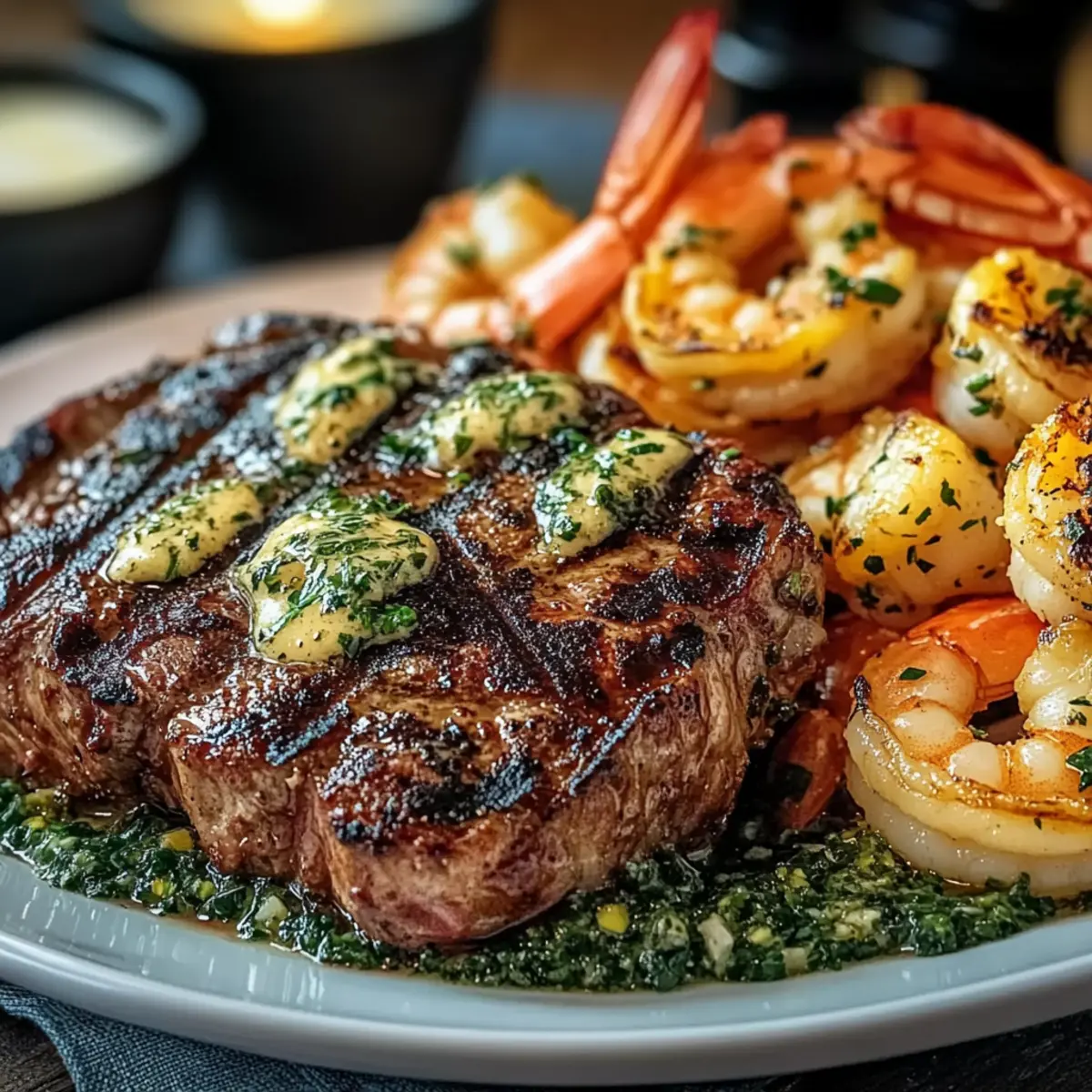 Garlic Butter Grilled Steak & Shrimp for a Romantic Dinner 5 Garlic Butter Grilled Steak & Shrimp