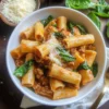 Spicy Rigatoni with Meat Sauce