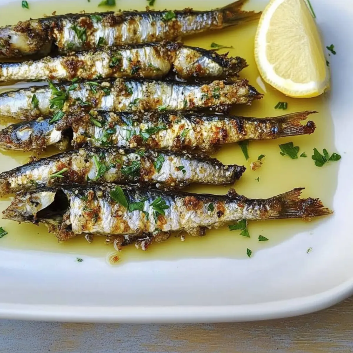 Garlic and Herb Roasted Sardines