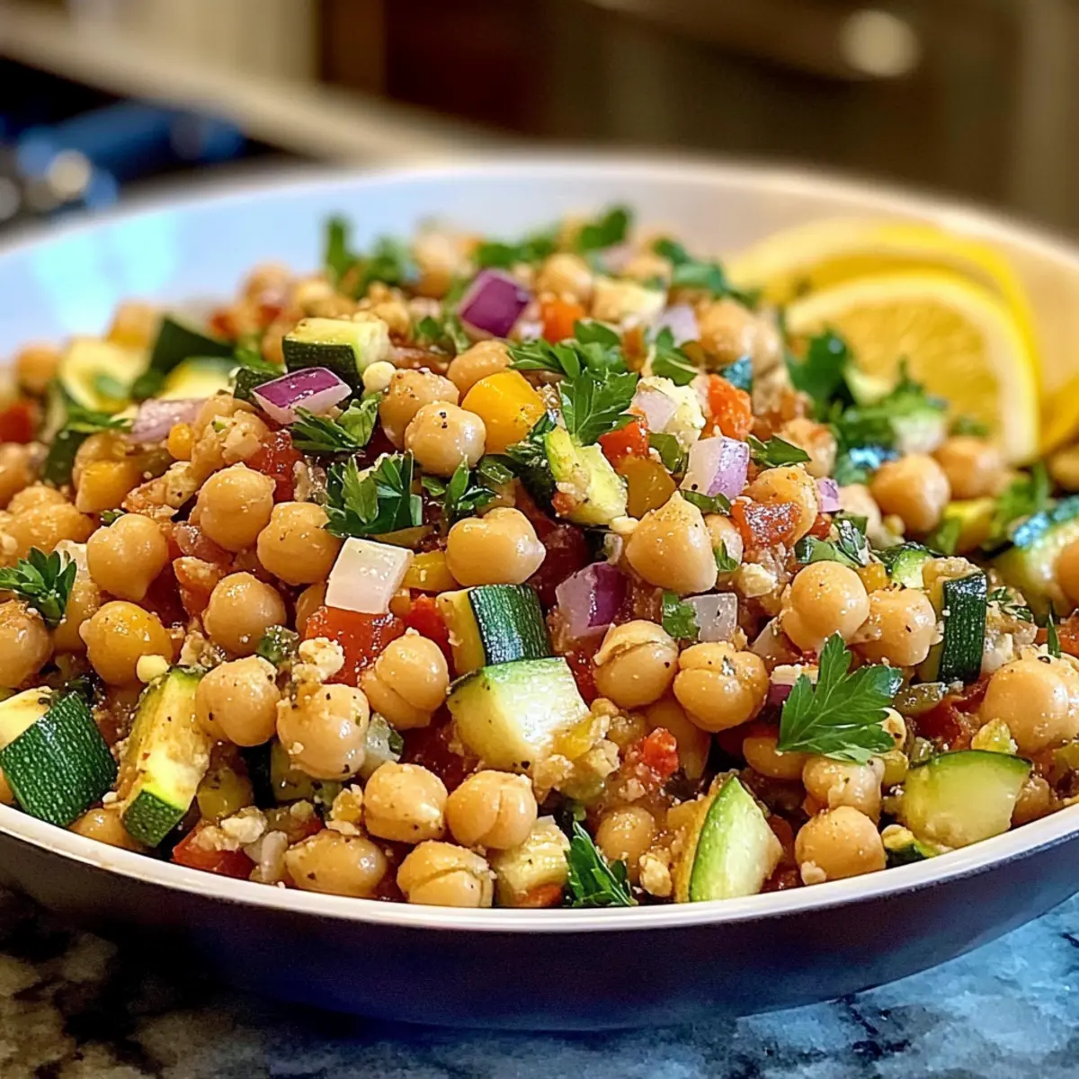 Zucchini and Chickpea Skillet