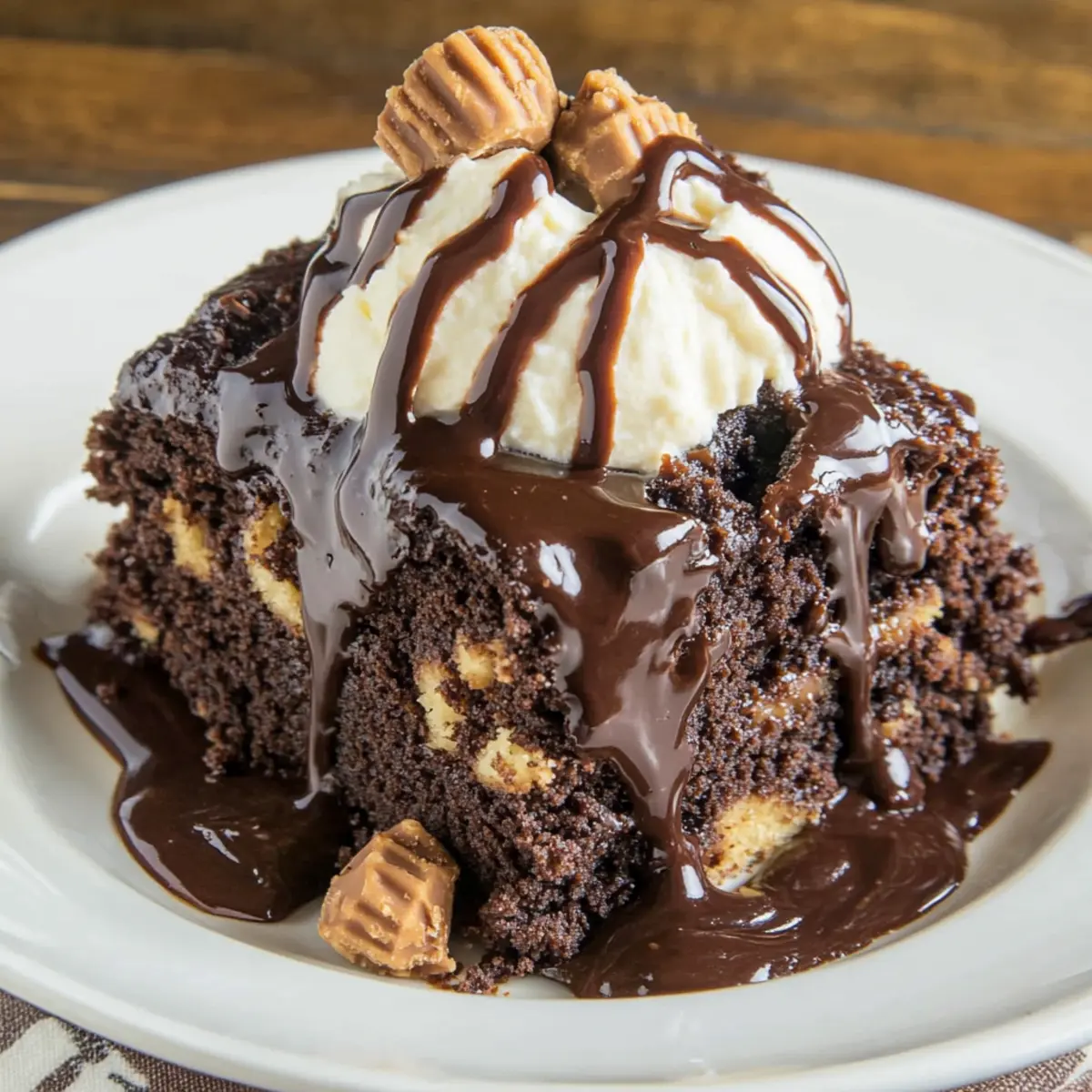 Peanut Butter Cup Dump Cake