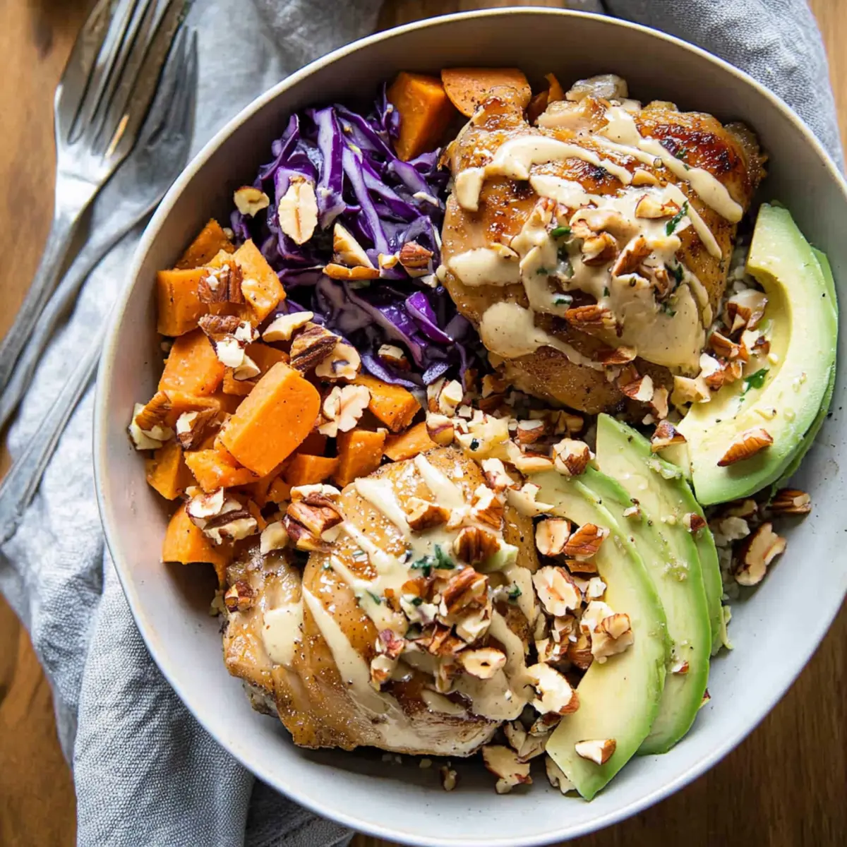 Dijon Chicken & Pear Bowls