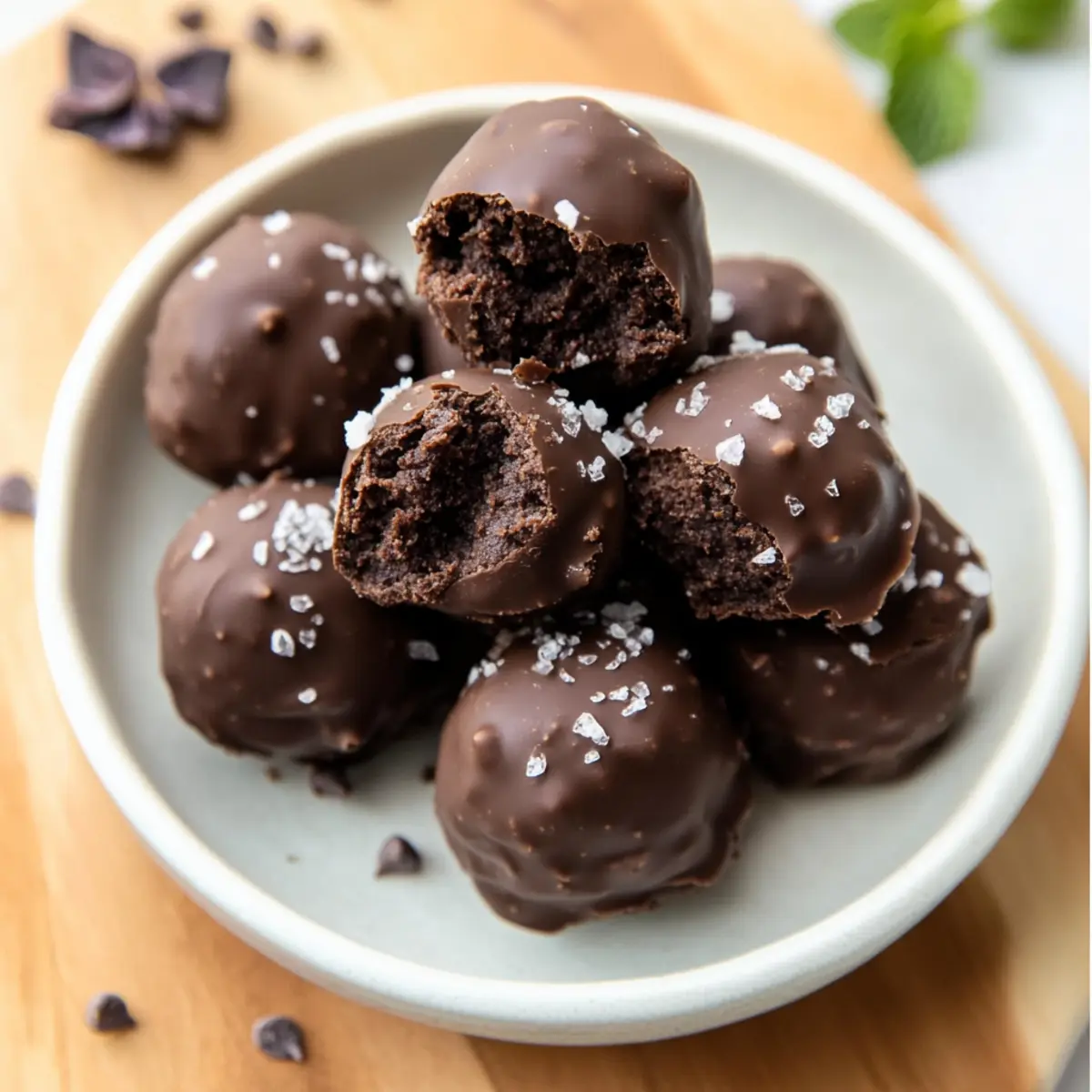 Thin Mint Brownie Balls