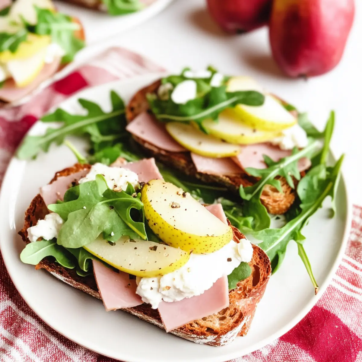 Ham & Goat Cheese Crostini