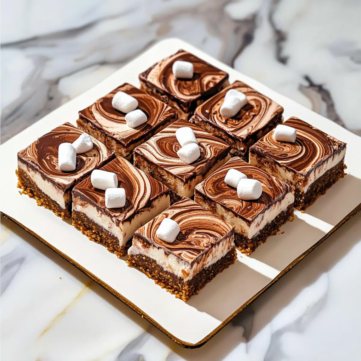 Hot Chocolate Cheesecake Bars