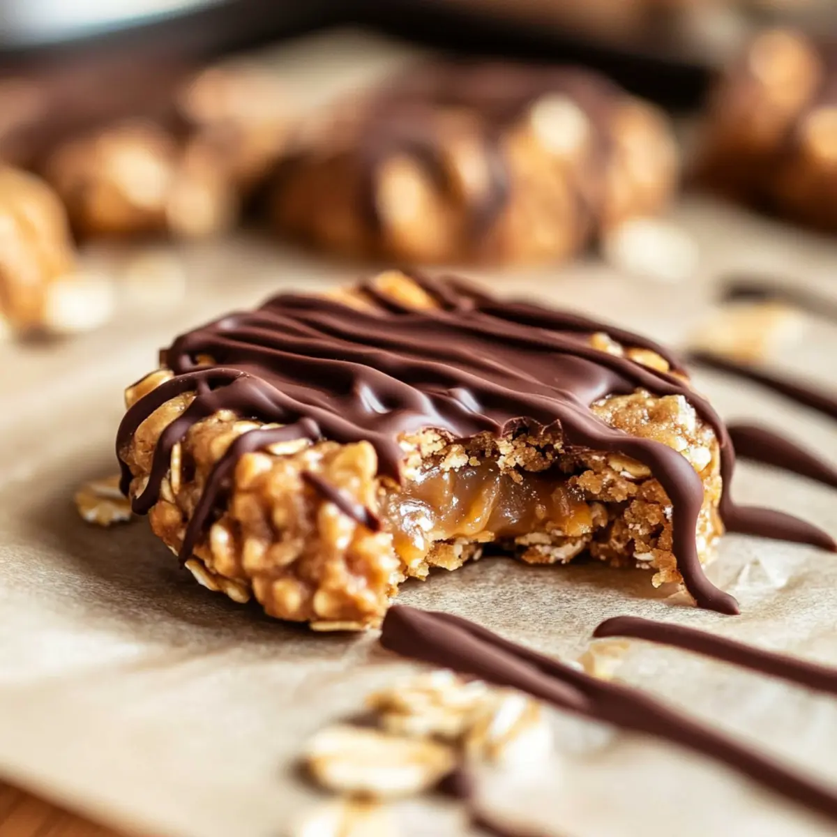 Peanut Butter Chocolate Caramel Cookies