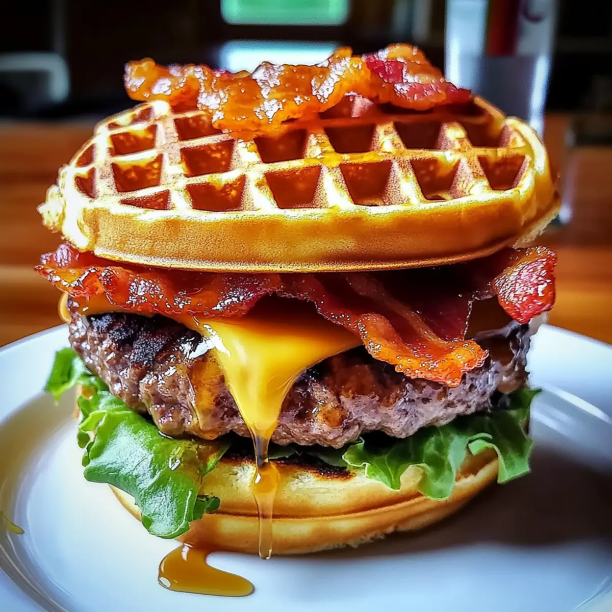 Maple Bacon Waffle Burger