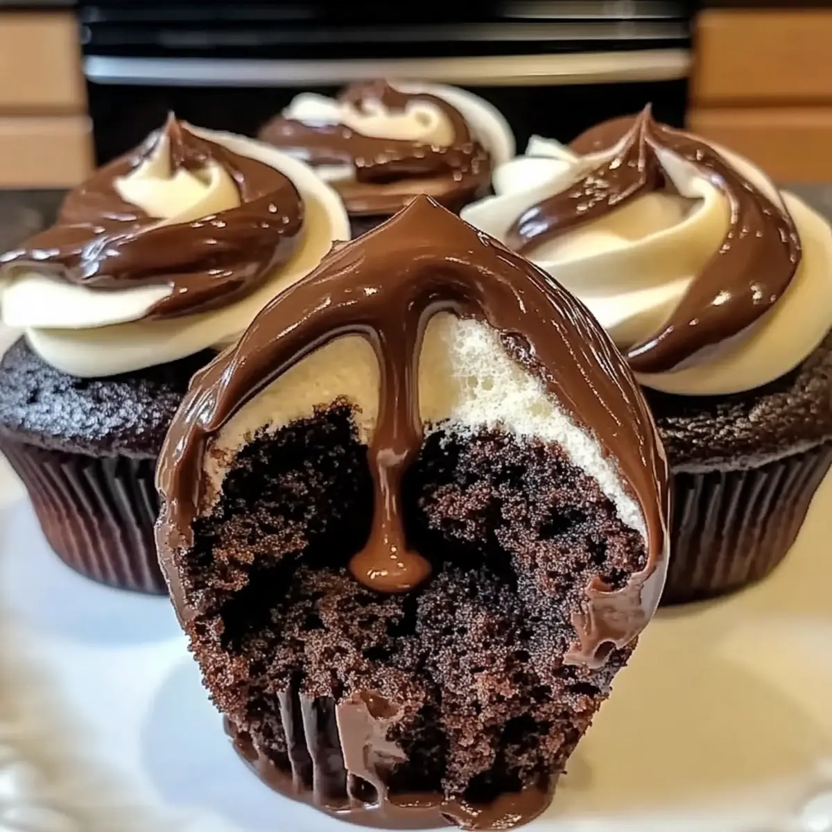 Chocolate Coffee Cream Cupcakes
