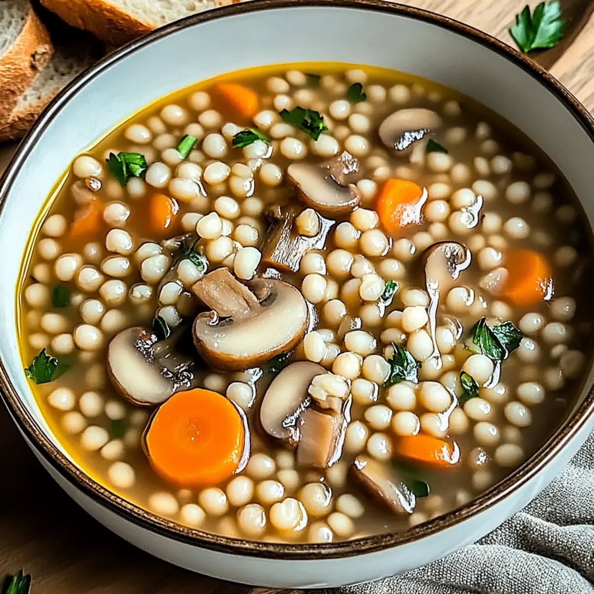 Vegetarian Mushroom Barley Soup