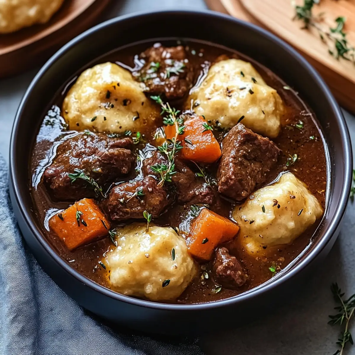 Beef Stew and Herbed Dumplings