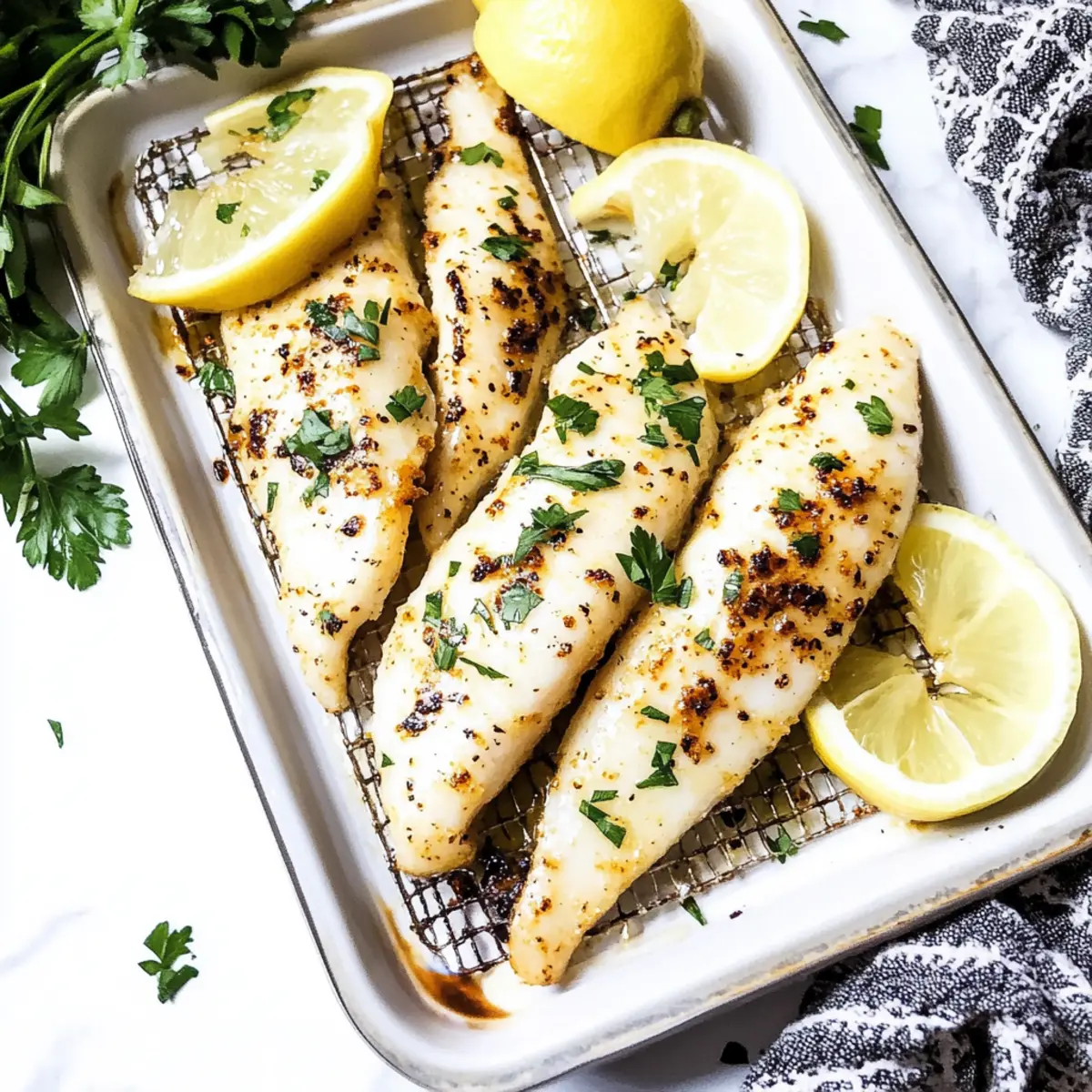 Lemon Garlic Air Fryer Tilapia