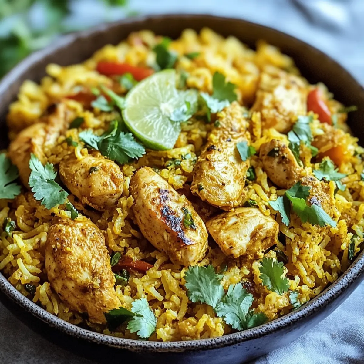 Cauliflower Rice Chicken Biryani