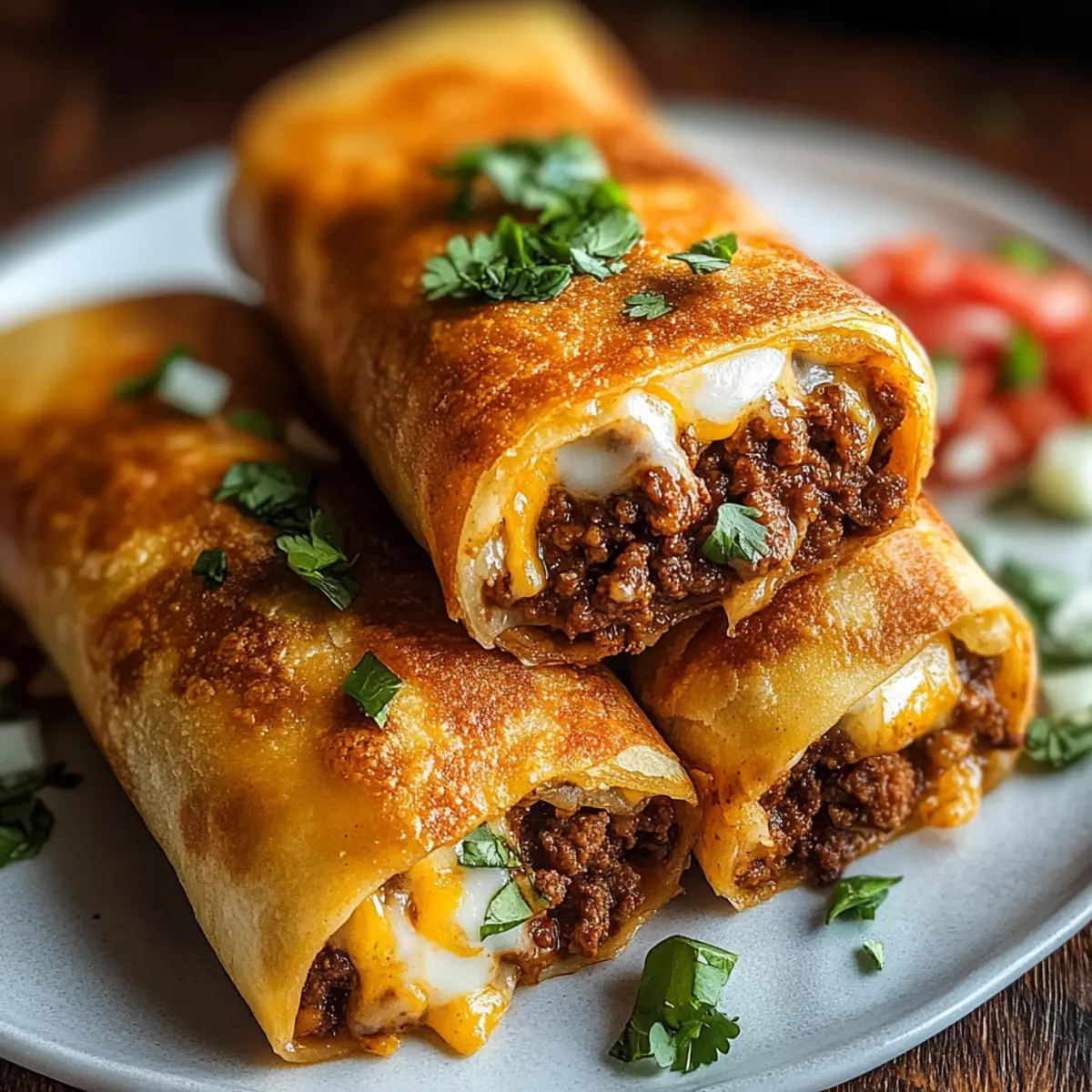 Beef and Cheese Chimichangas Recipe