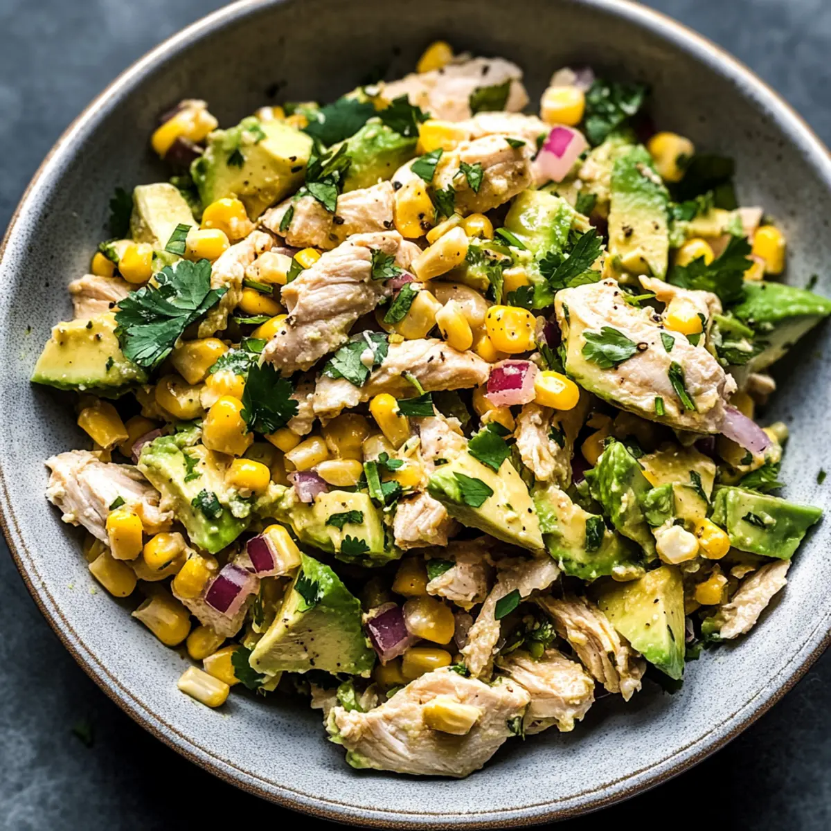 Avocado Corn Chicken Salad