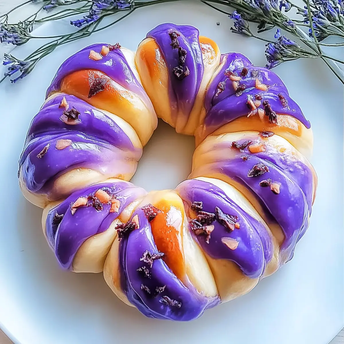 Ube Cheese Braided Buns