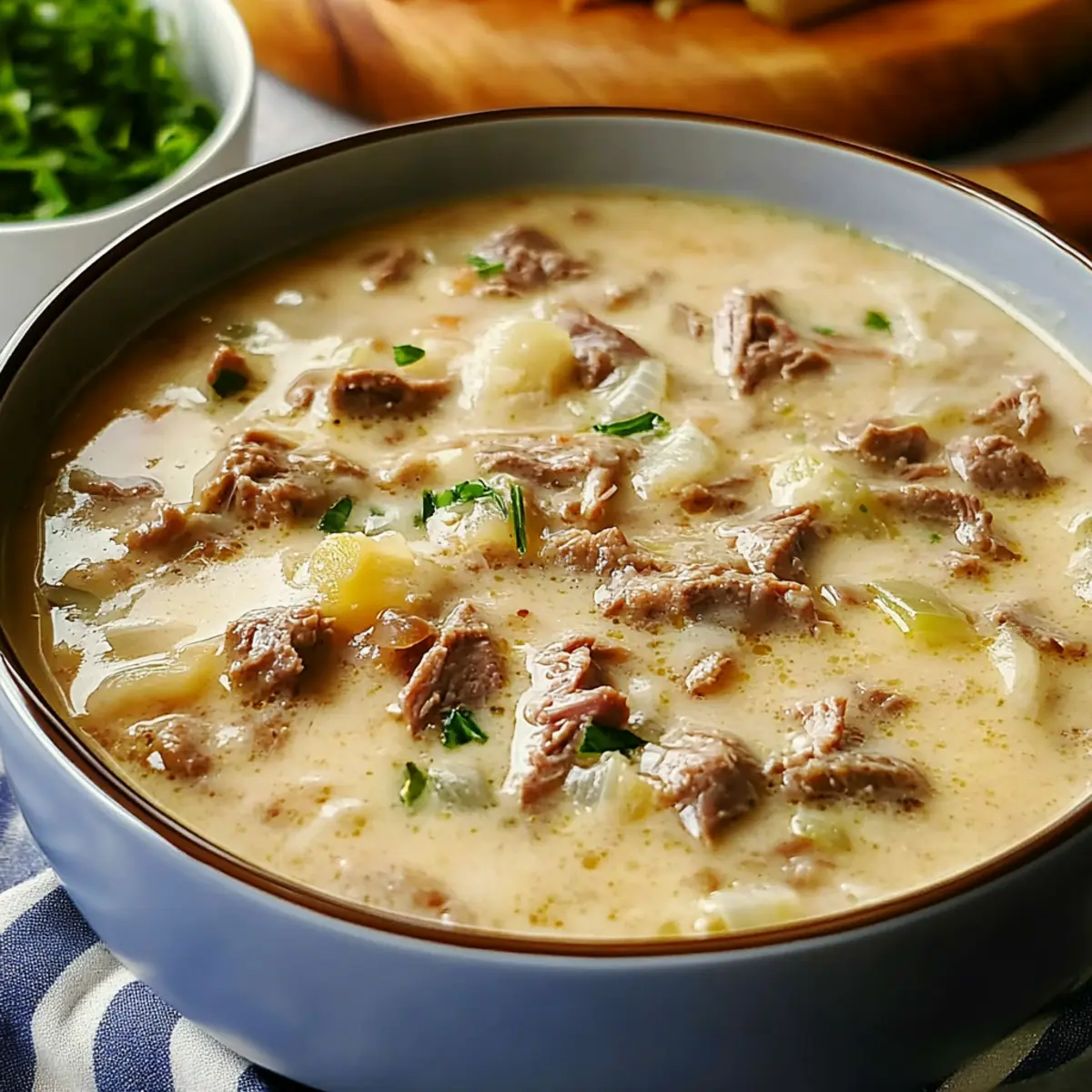 Creamy Philly Cheese Steak Soup for Cozy Nights 5 Philly Cheese Steak Soup