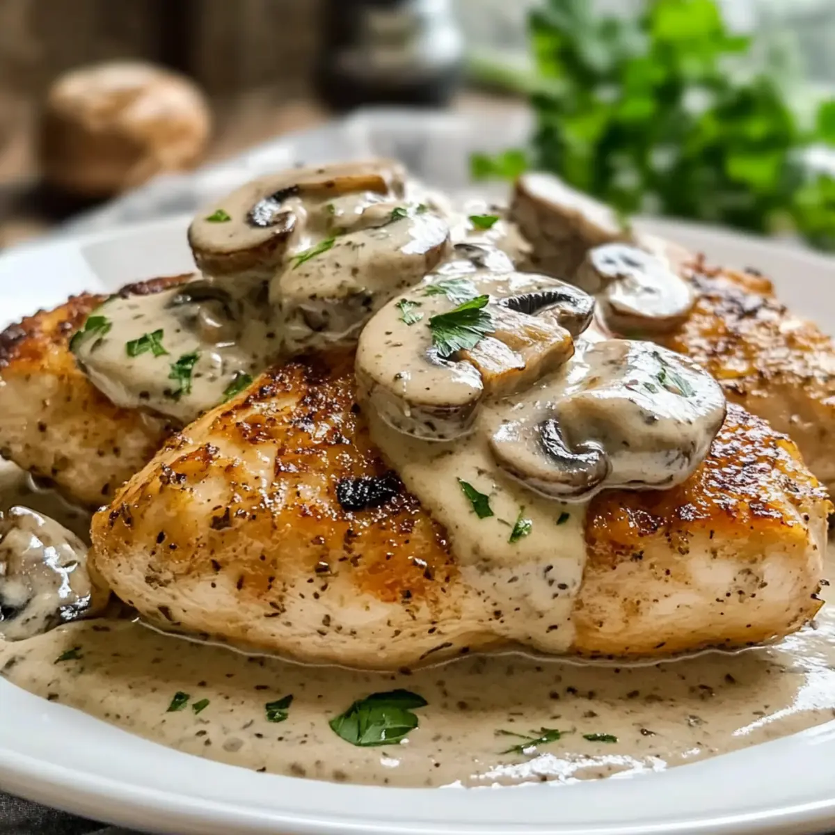 Chicken in Creamy Mushroom Sauce