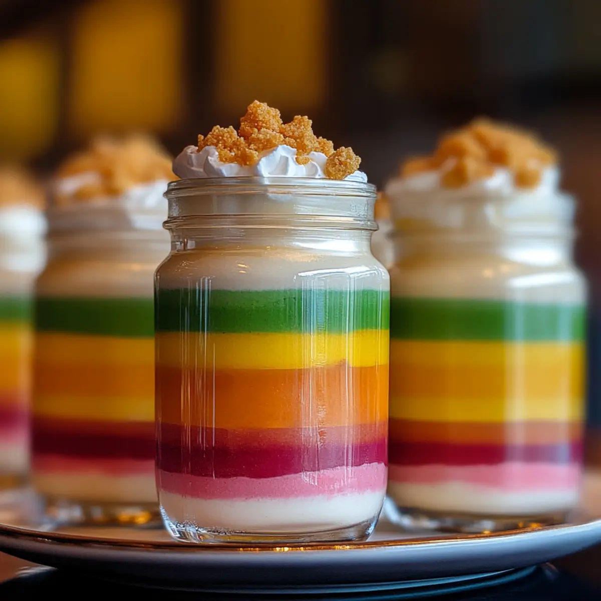 Rainbow Cream Parfaits Recipe