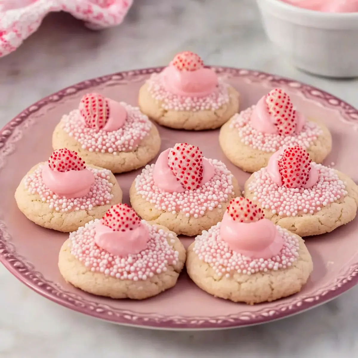 Strawberry Kiss Cookies