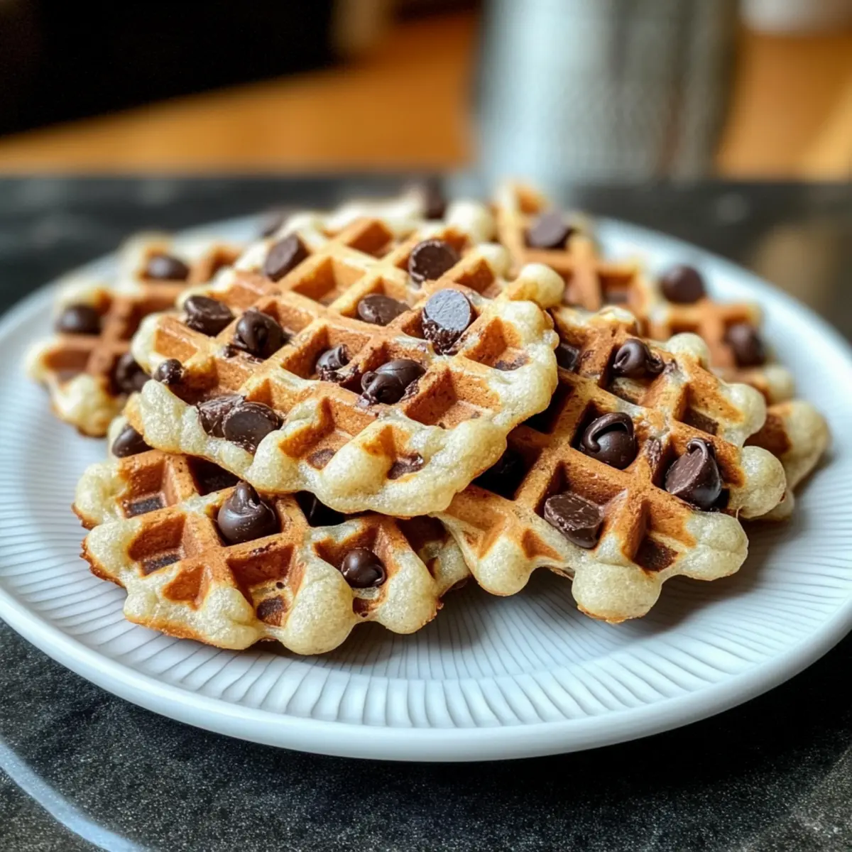 Chocolate Chip Waffle Cookies