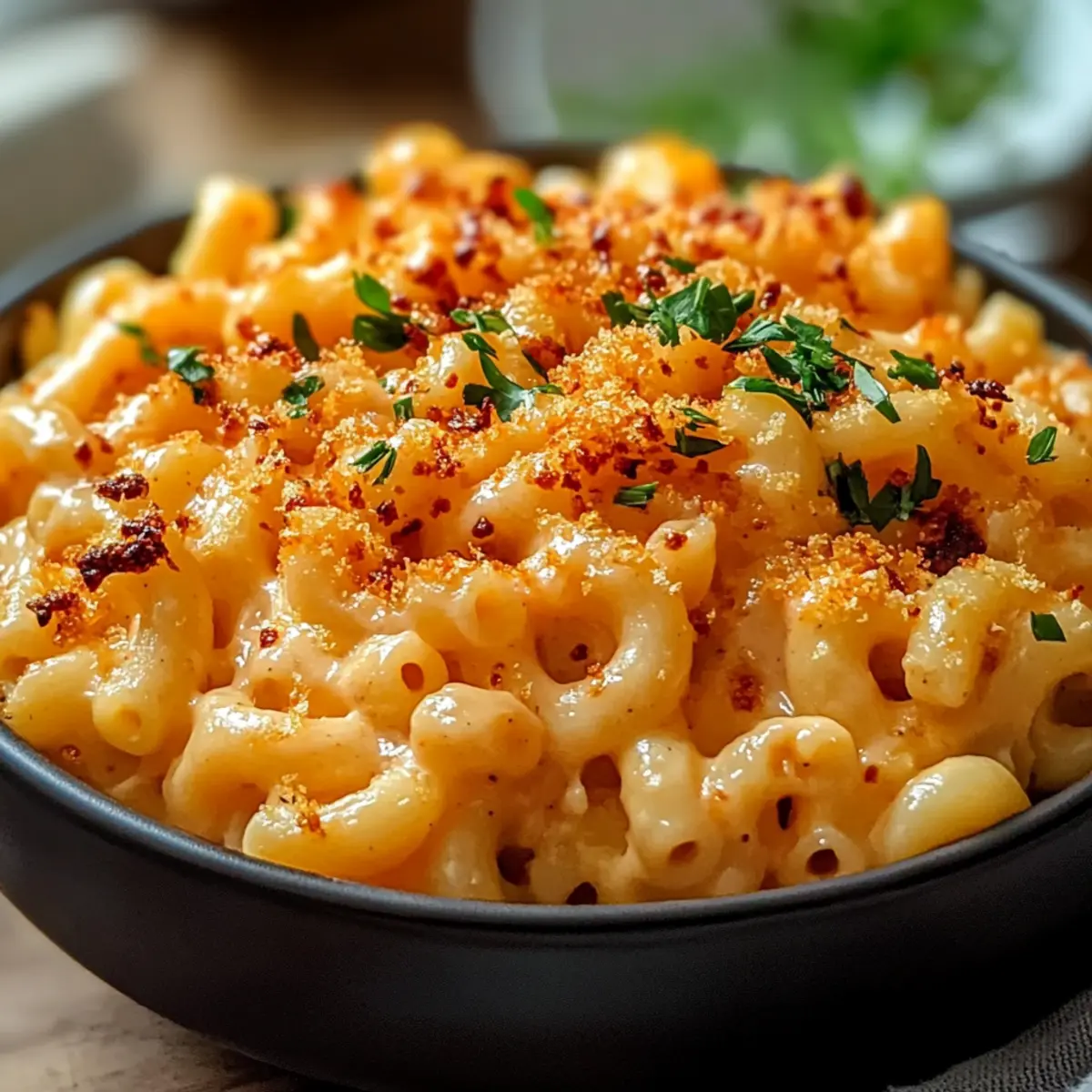 Cheesy Kimchi Mac Cheese