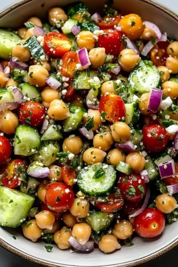Chickpea Cucumber Salad