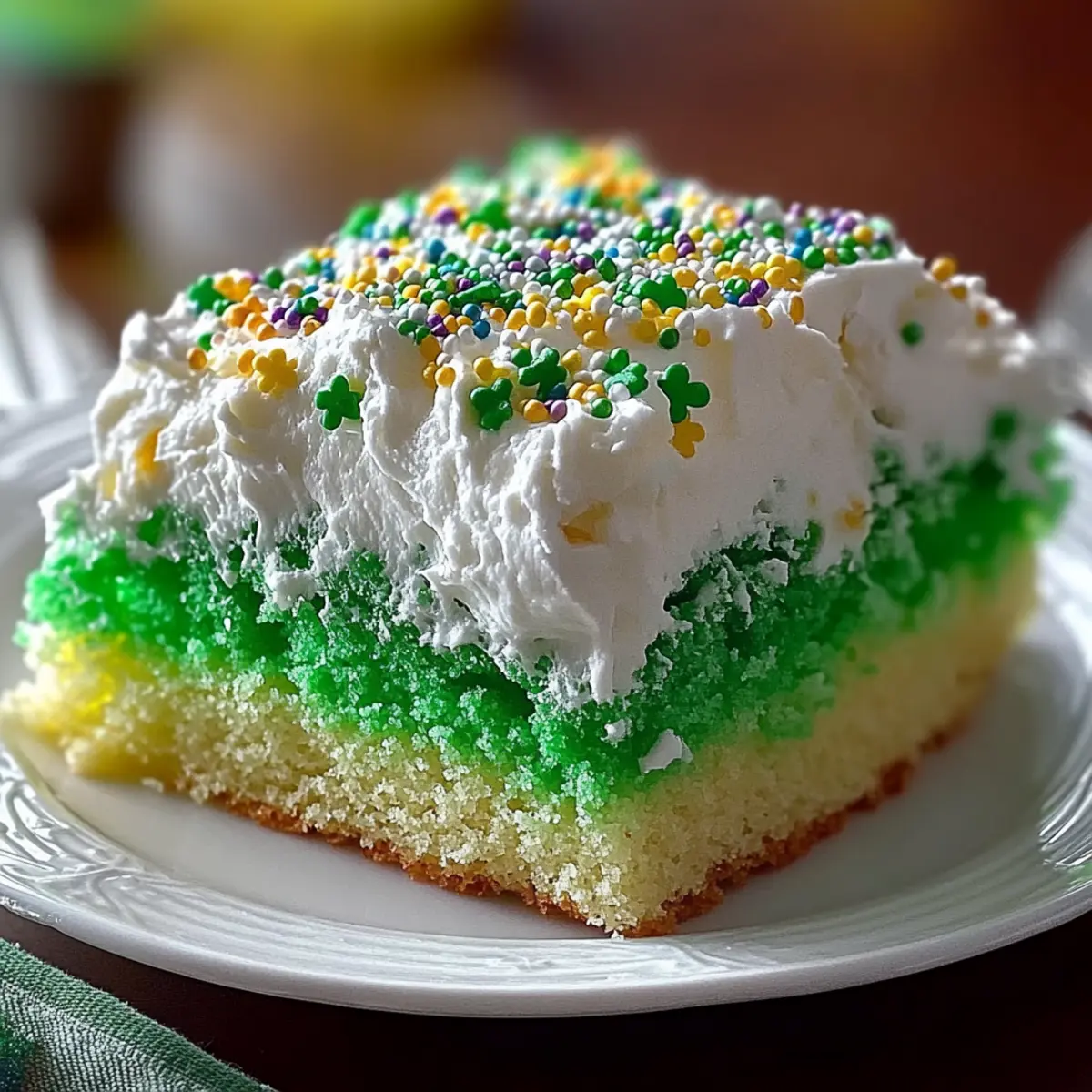 St. Patrick’s Day Poke Cake