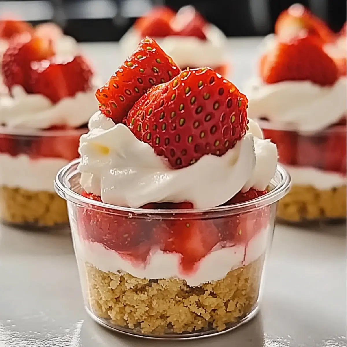 No-Bake Strawberry Cheesecake Cups