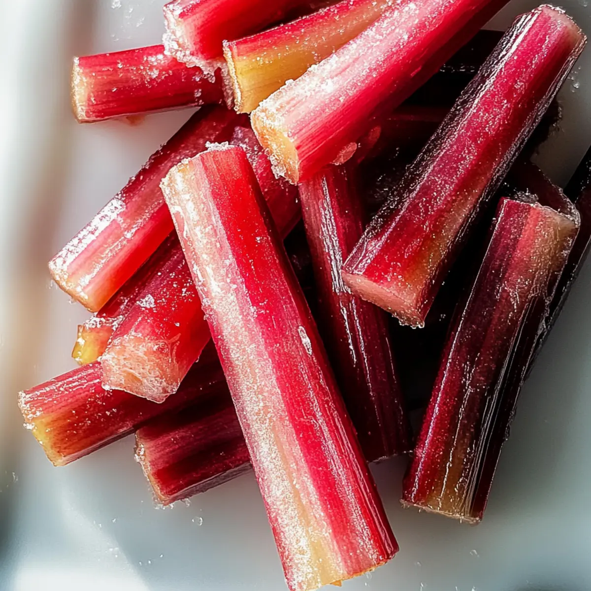Sweet and Tangy Candied Rhubarb