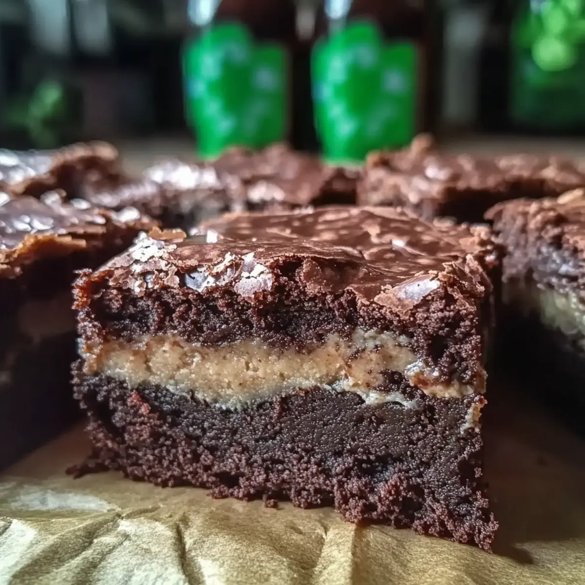 St. Patricks Day Baileys Irish Cream Brownies