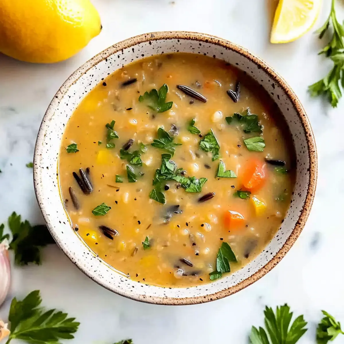 Lemon & Garlic Wild Rice Soup Perfect for Cozy Evenings 5 Lemon & Garlic Wild Rice Soup