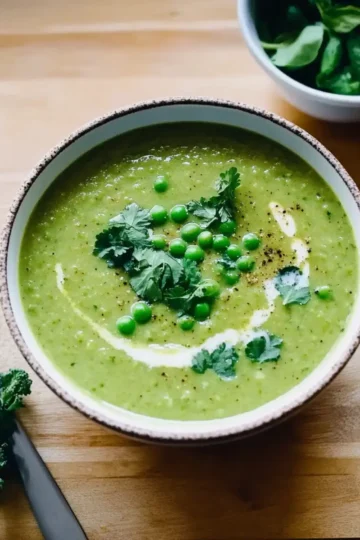 Spring Pea & Broccoli Cashew Creamy Soup