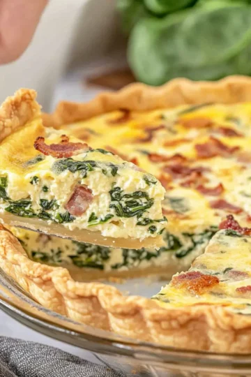 Spinach and Bacon Quiche
