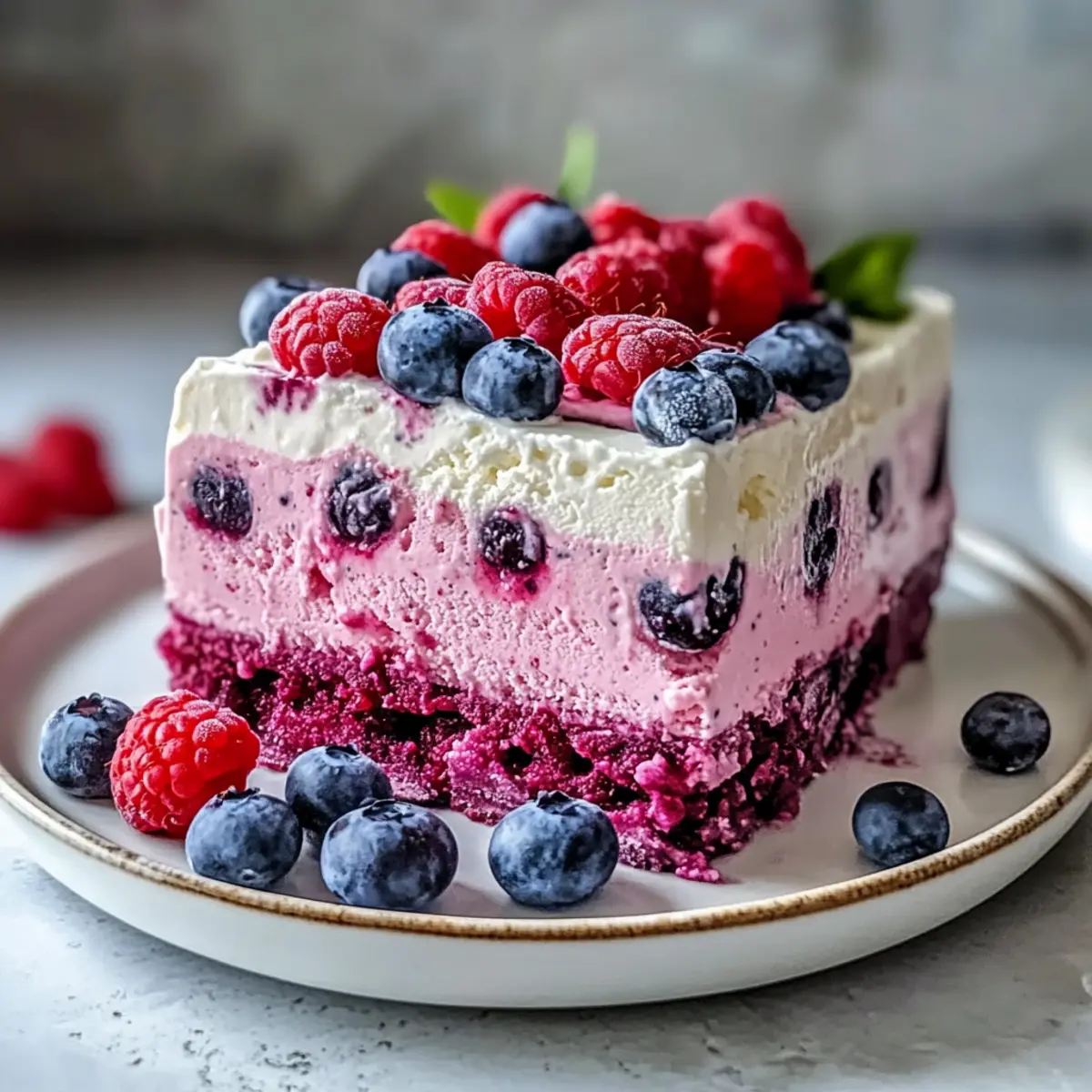 Vegan Berry Ice Cream Cake