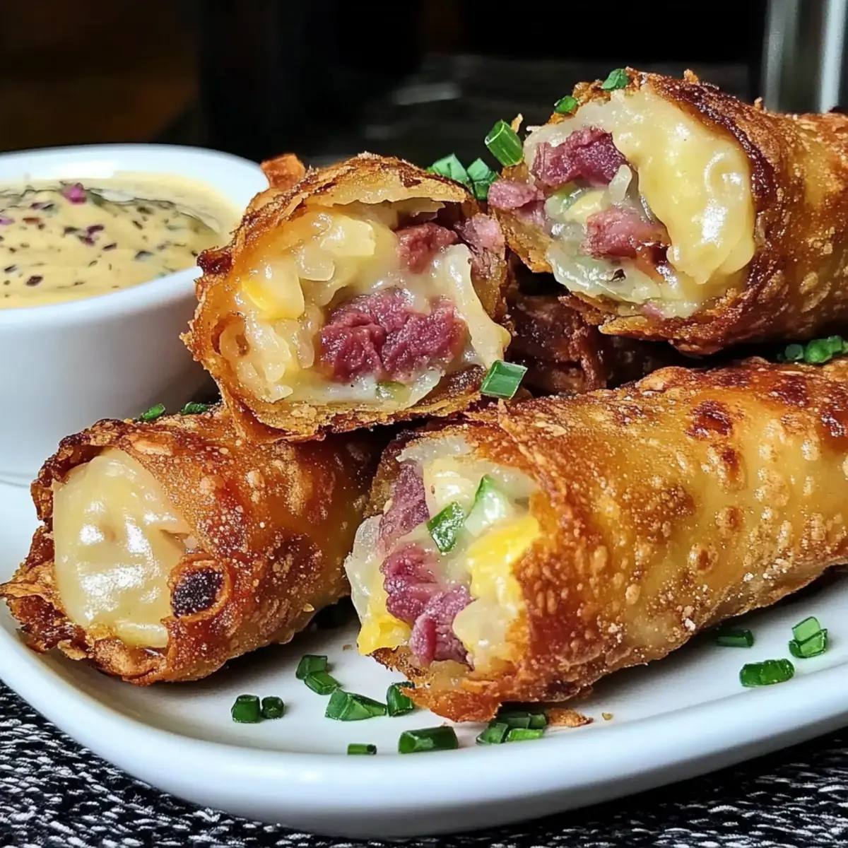 St. Patricks Day Reuben Egg Rolls
