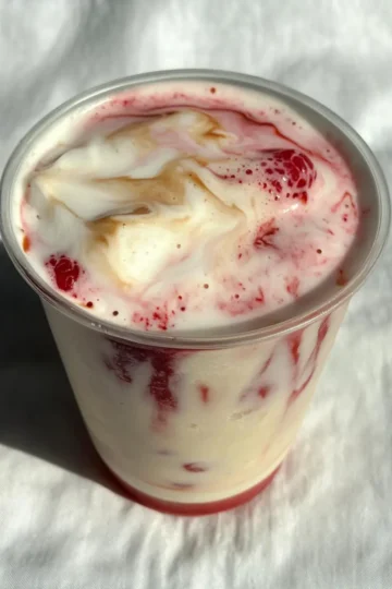 Creamy Raspberry Cheesecake Latte