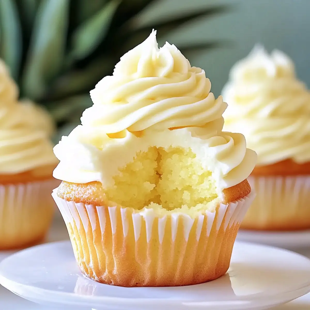 Delicious Dole Whip Cupcakes