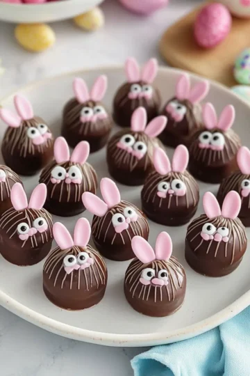 Bunny-Shaped Chocolate Truffles
