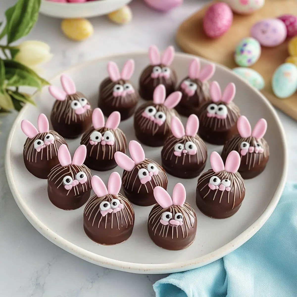 Bunny-Shaped Chocolate Truffles