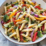 Zesty Pasta Salad with Fresh Veggies in 20 Minutes