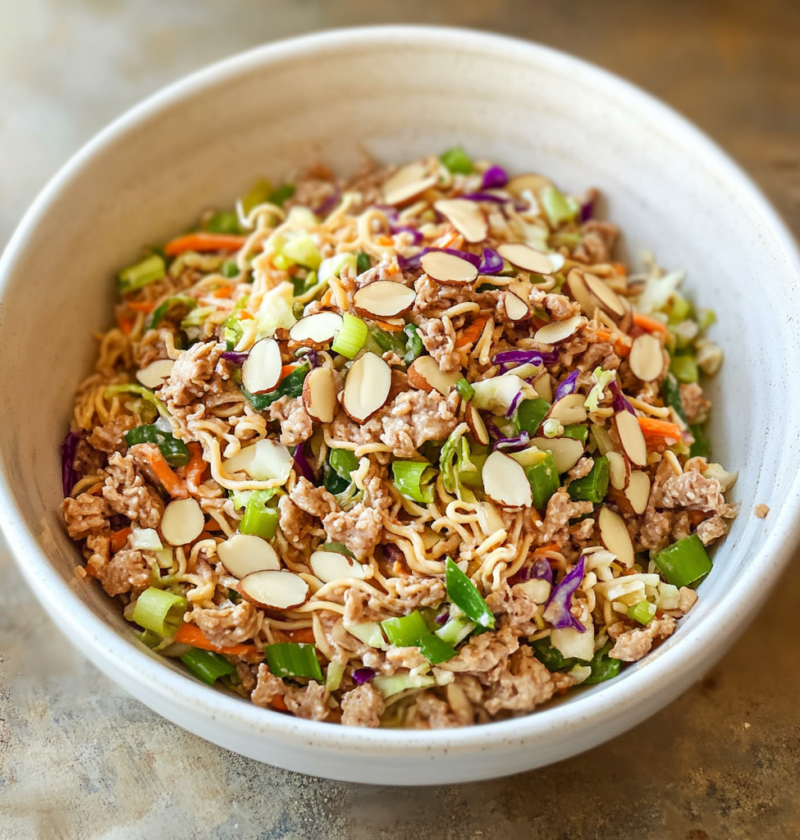 Asian Slaw with Crunchy Ramen Noodles & Seeds 1 Asian Slaw with Crunchy Ramen Noodles & Seeds