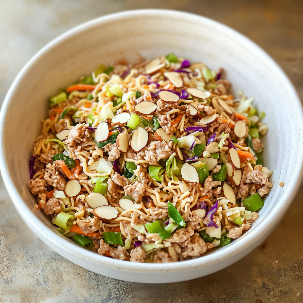 Asian Slaw with Crunchy Ramen Noodles & Seeds 2 Asian Slaw with Crunchy Ramen Noodles & Seeds