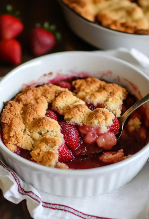 Strawberry Cobbler Recipe For Easy Homemade Dessert